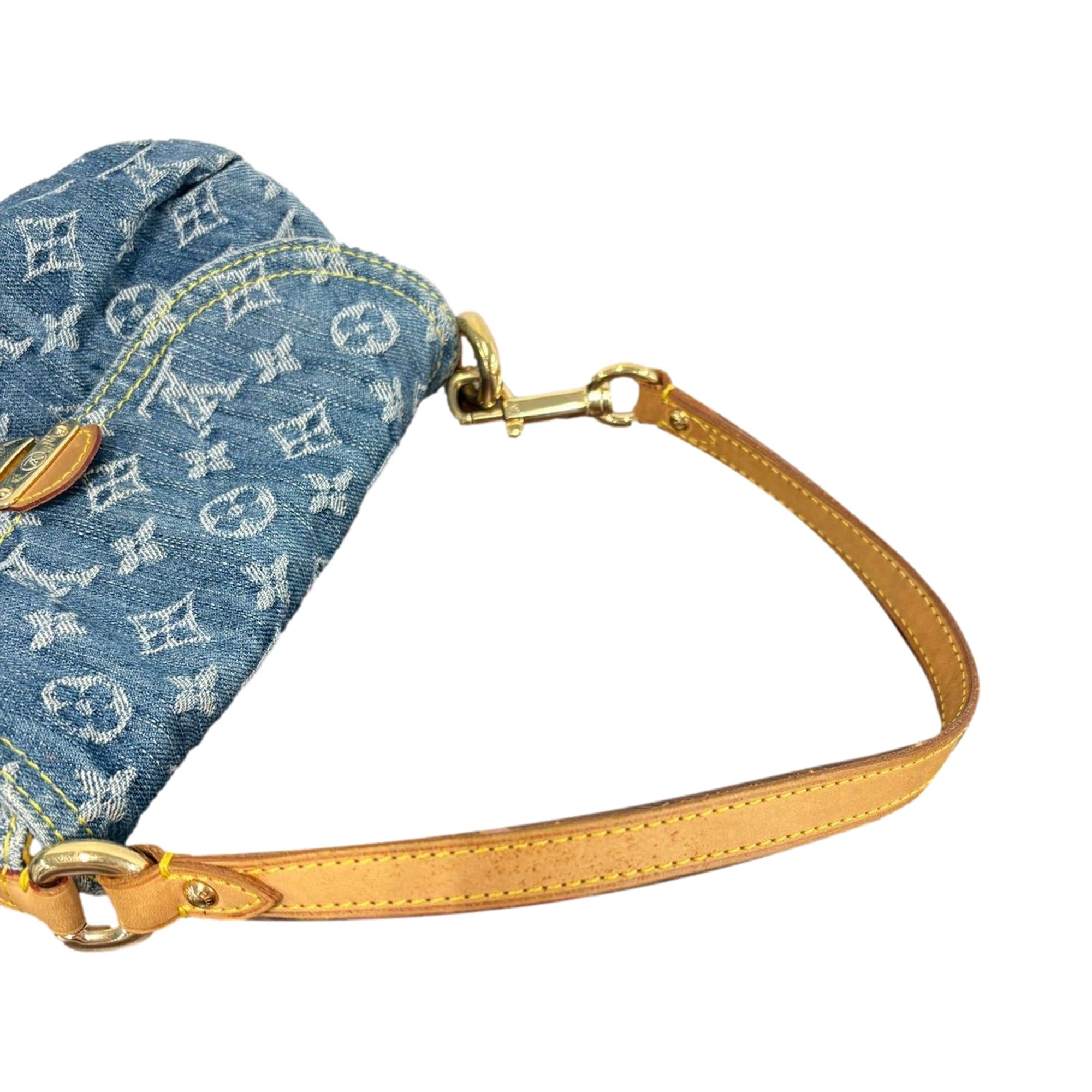 Louis Vuitton Denim Logo Shoulder Bag