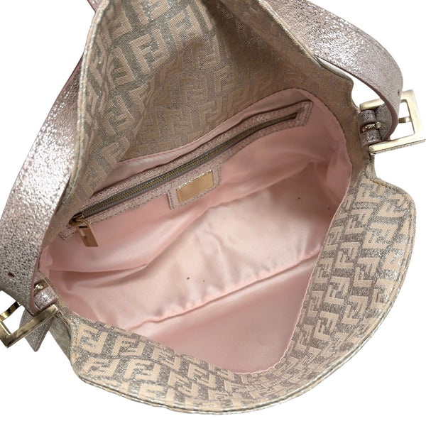 Fendi Pink Shimmer Baguette Bag