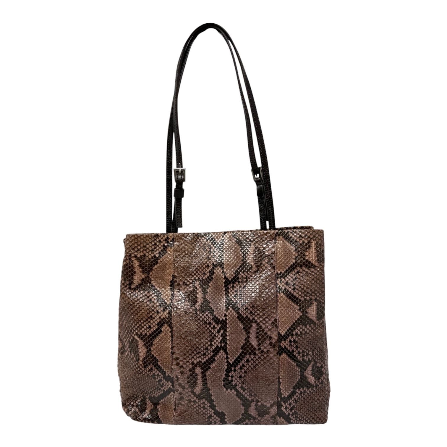 Prada Brown Snakeskin Shoulder Bag