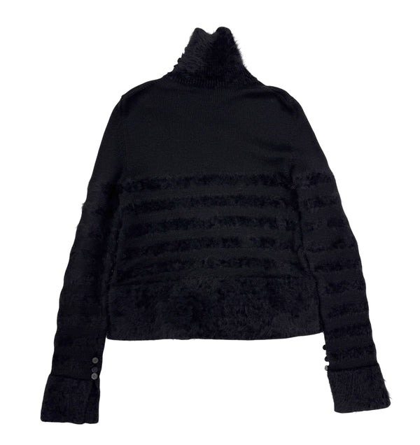 Chanel Black Mohair Turtleneck Sweater