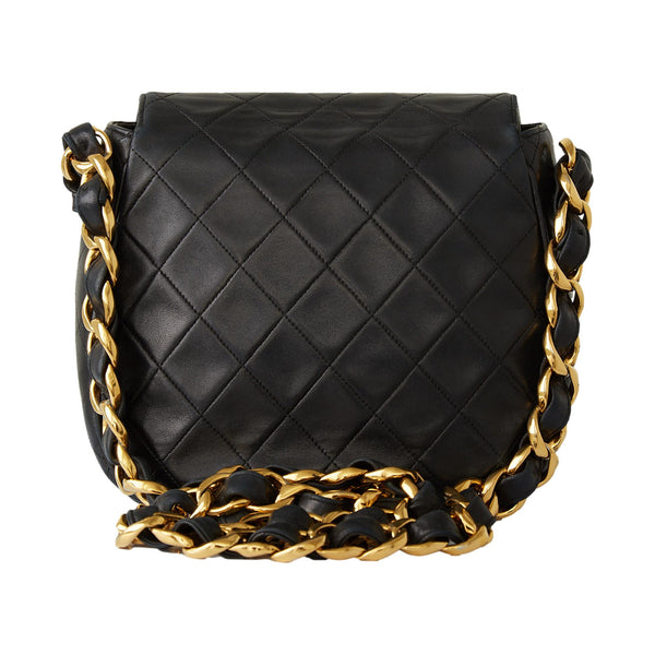 Chanel Black Jumbo Chain Flap Bag