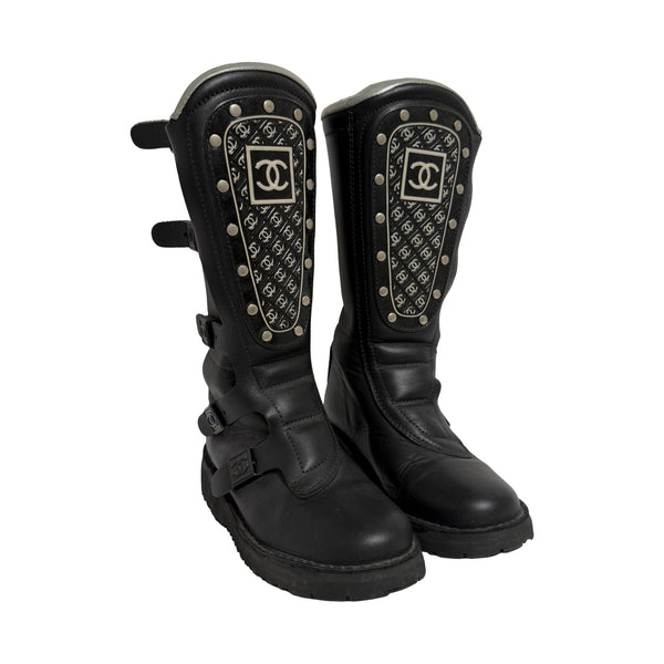 Chanel Black 2003 Motorcycle Boots – Treasures of NYC