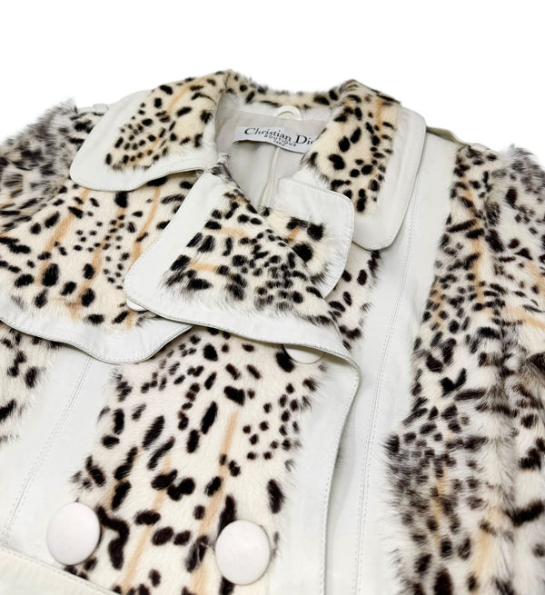 Dior Leopard Calf Hair Long Jacket