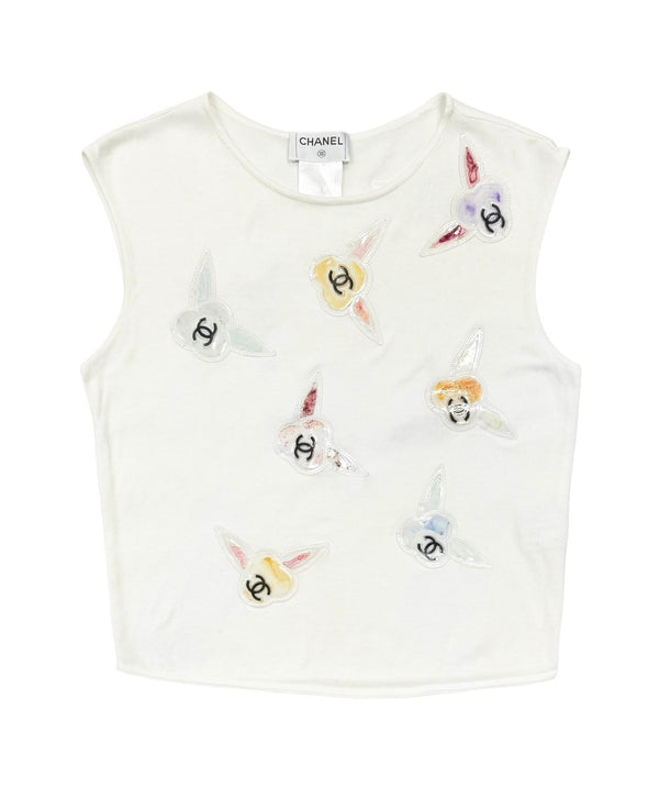 Chanel Floral Crop Tank