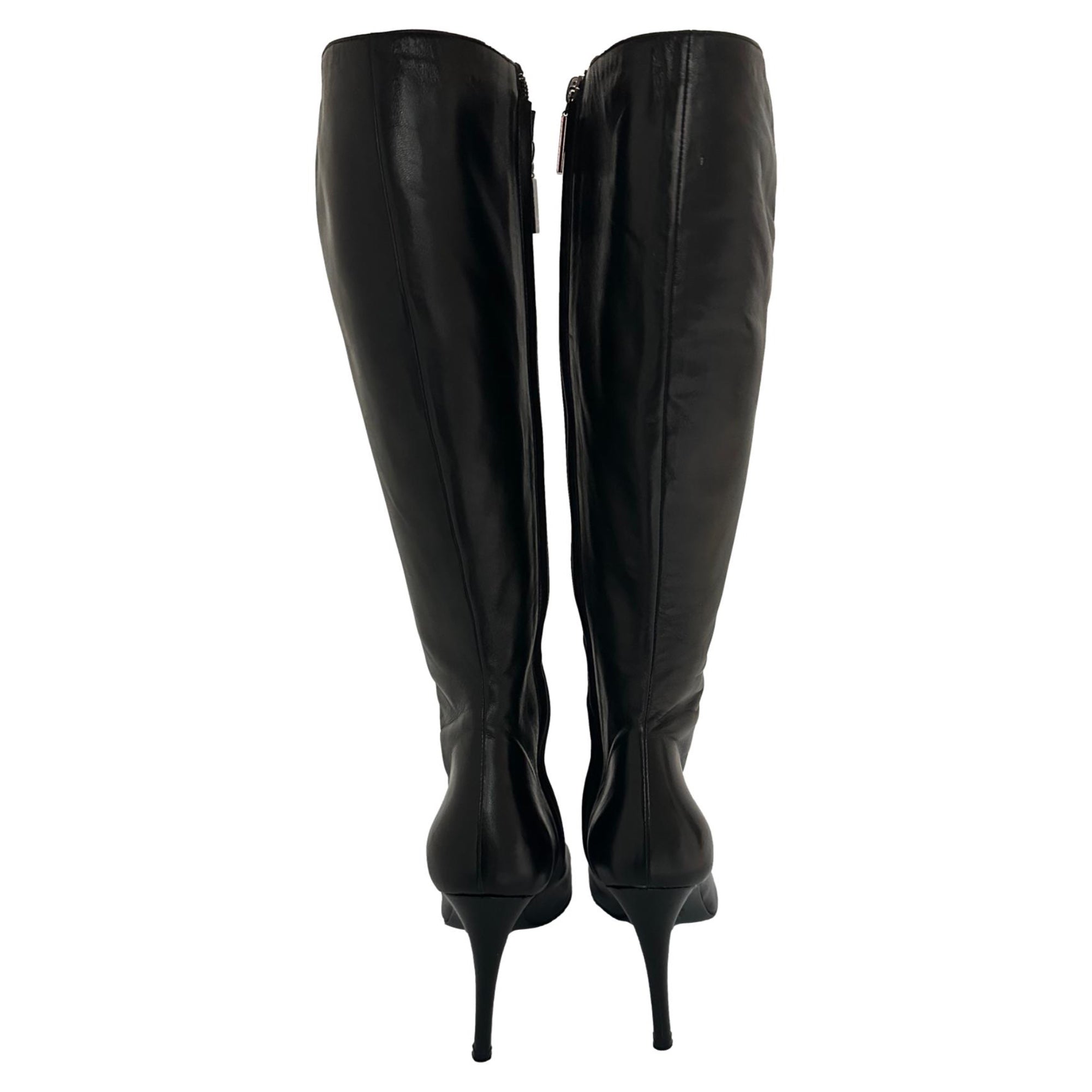 Chanel Black Leather Knee High Boots – Treasures of NYC