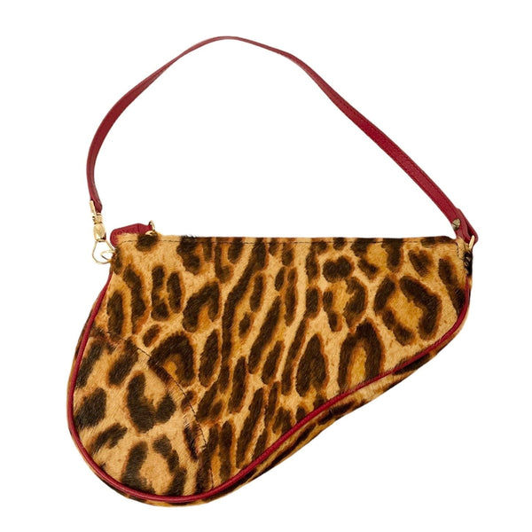 Dior Cheetah Print Saddle Bag