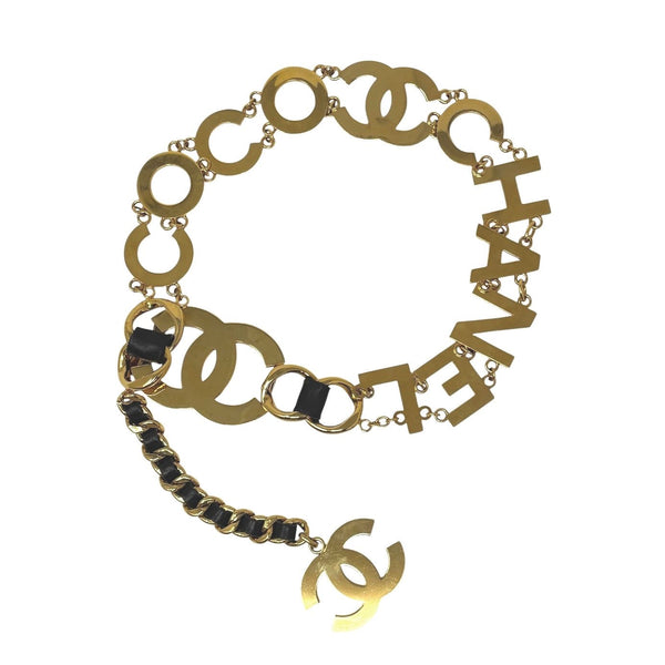 Chanel Gold Jumbo Logo Chain Belt