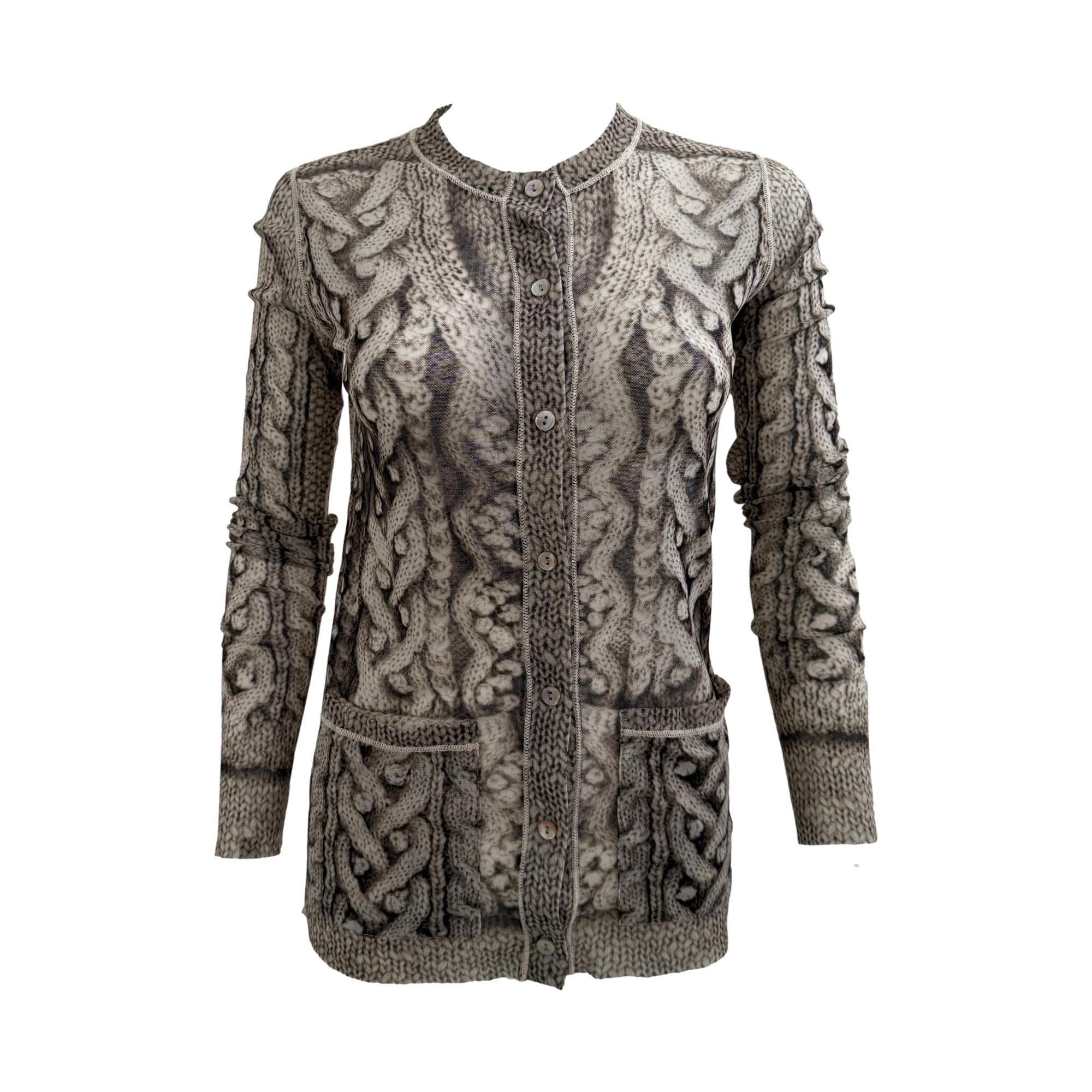 Jean Paul Gaultier Mesh Cardigan Top