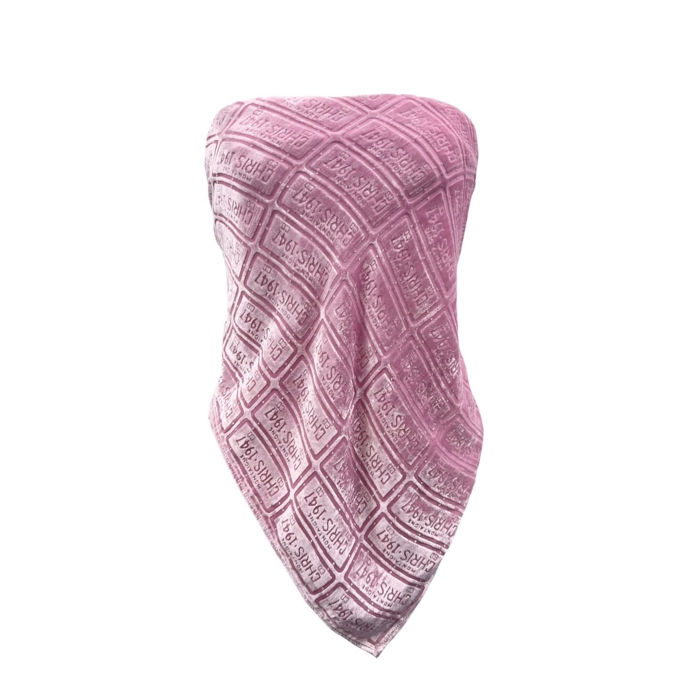 Dior Pink Cadillac Burnout Scarf