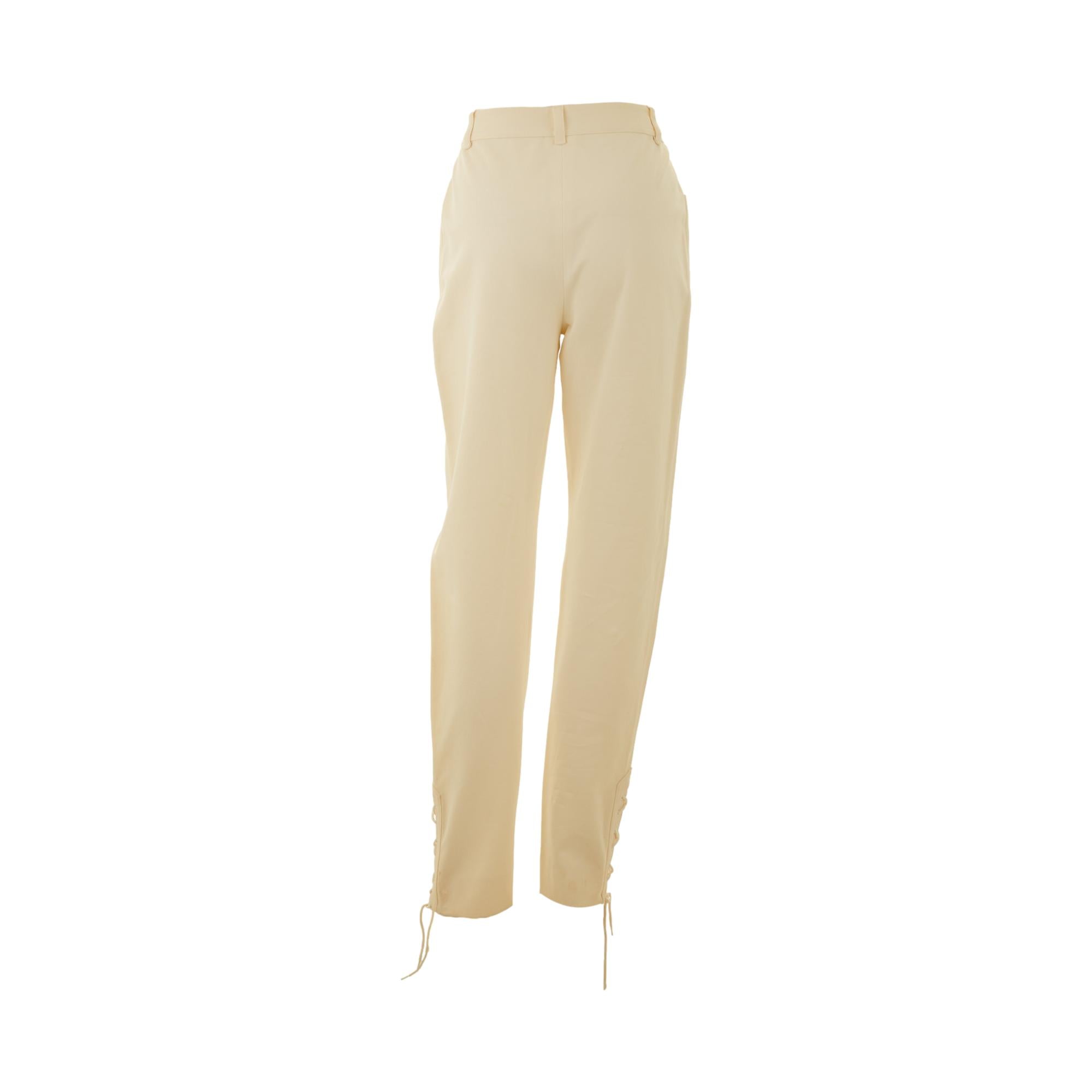 Chanel '97 Ivory Tie-Up Pants