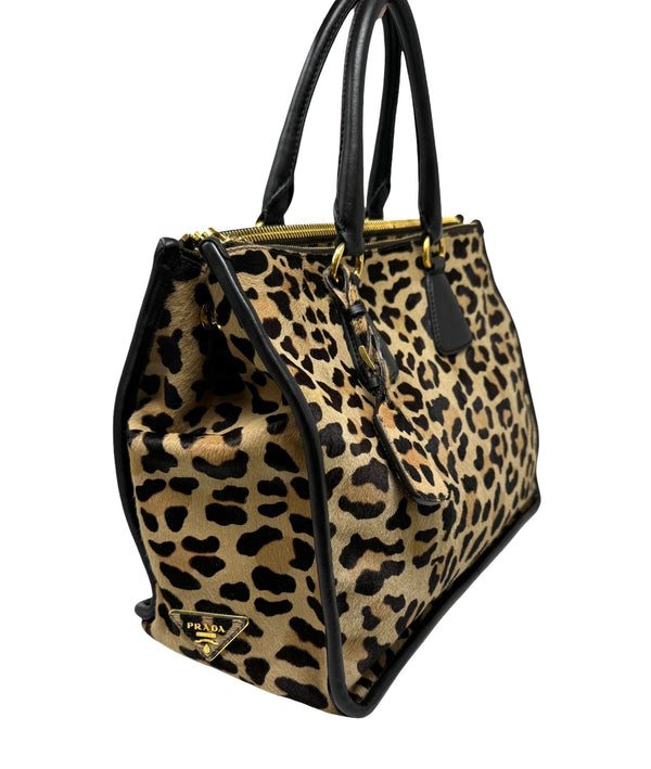 Prada Cheetah Print Large Calfhair 2way Bag