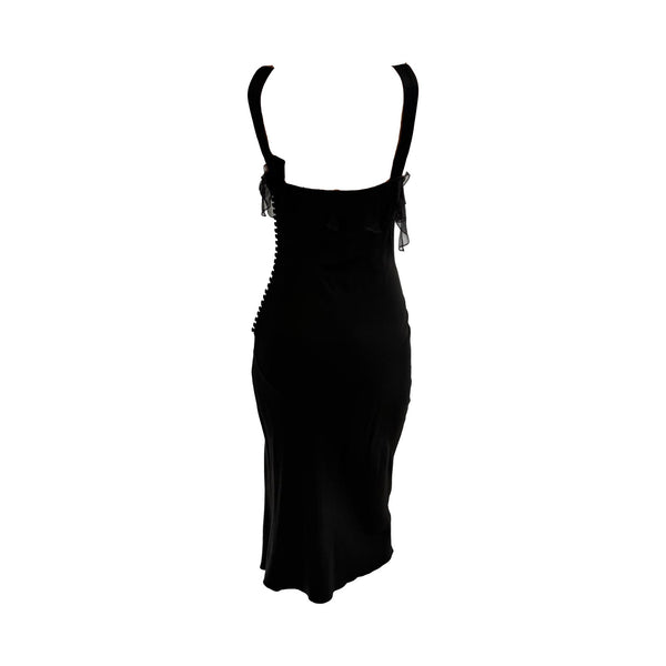 Dior Black Logo Hardware Strap Dress