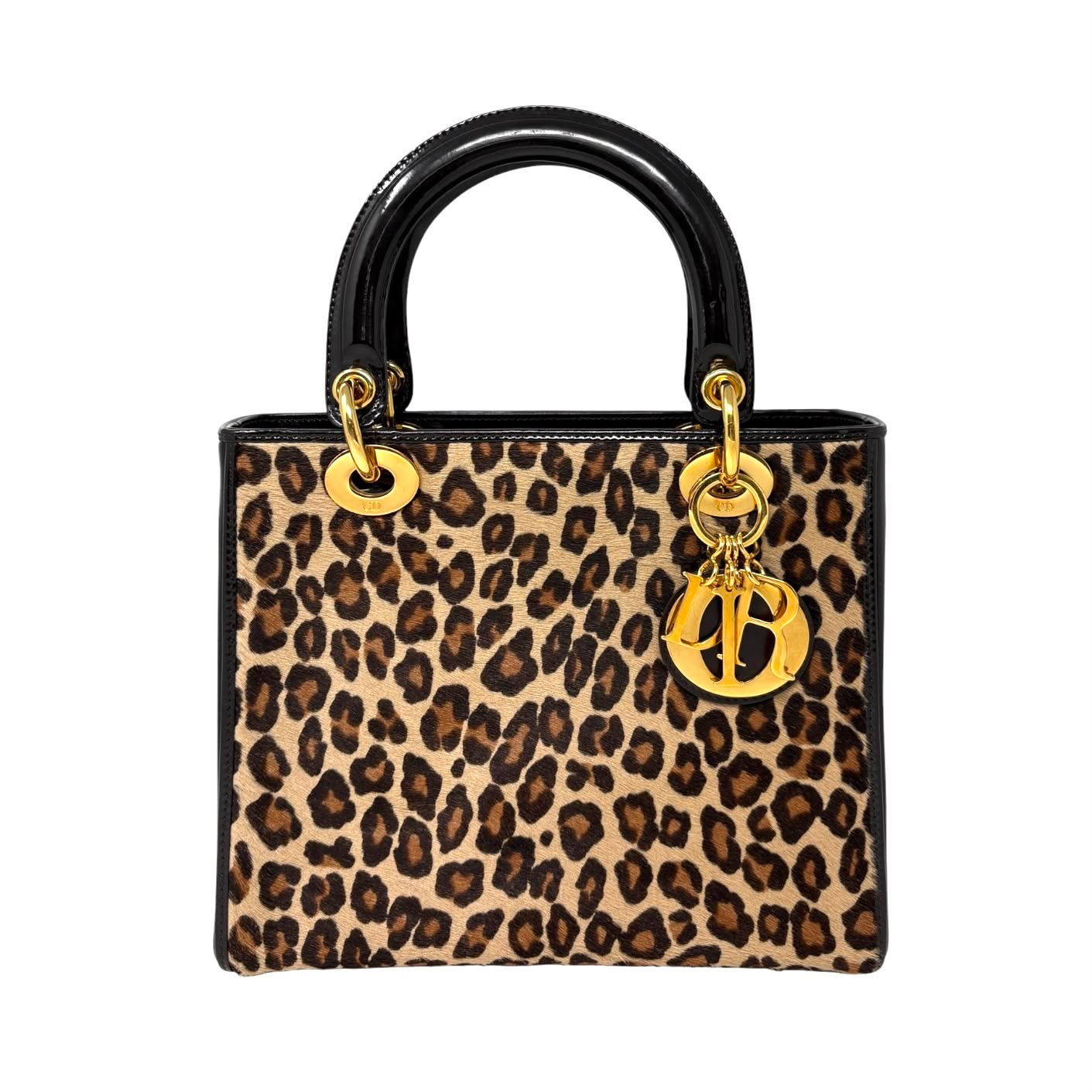 Dior Cheetah Print Calf Hair Lady Bag