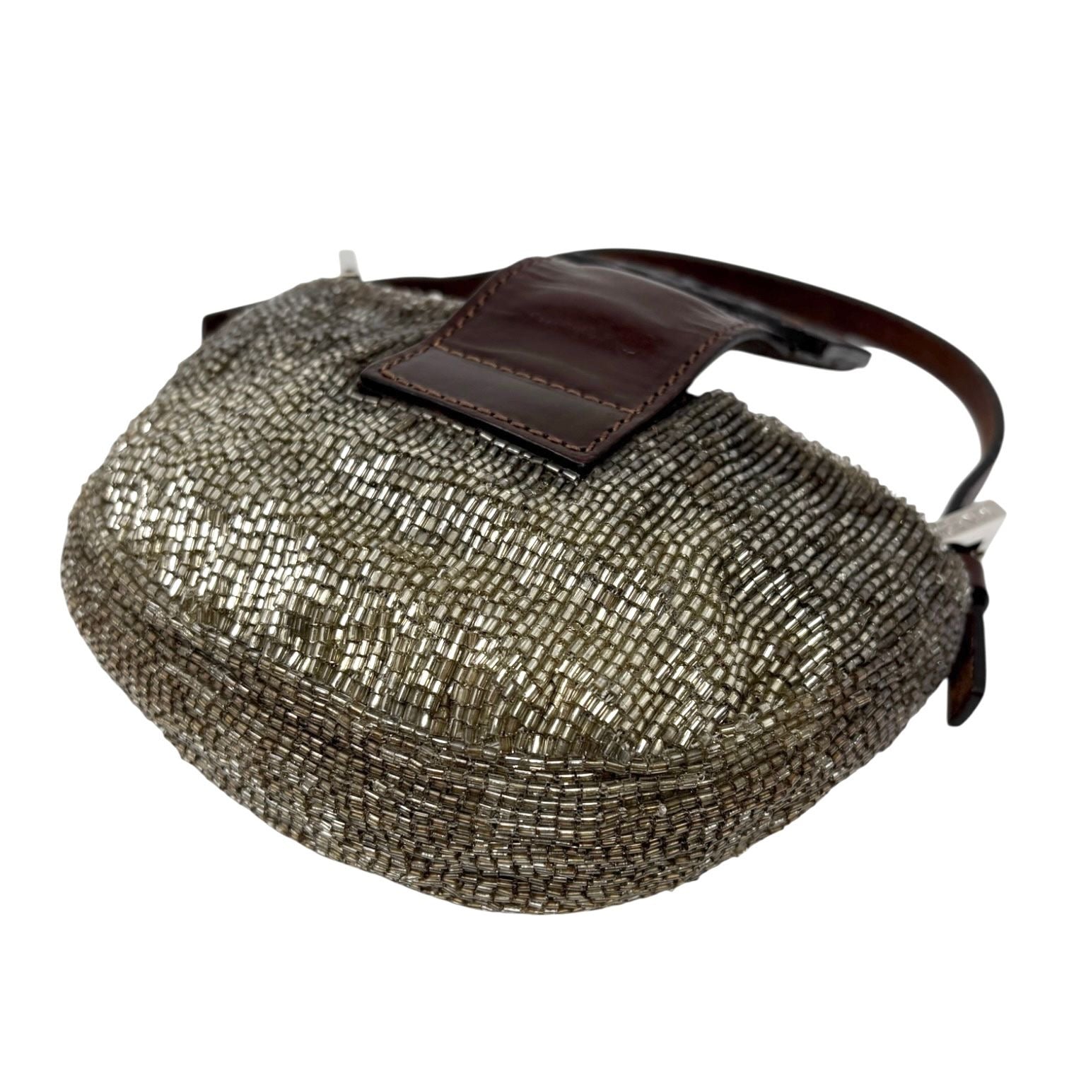 Fendi Bronze Beaded Croissant Bag