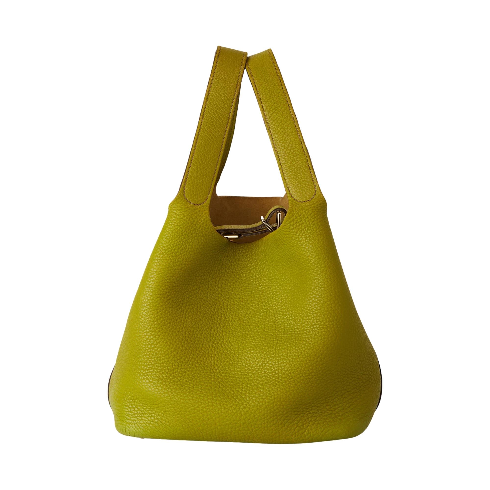 Hermes Lime Green Picotin Top Handle Bag – Treasures of NYC