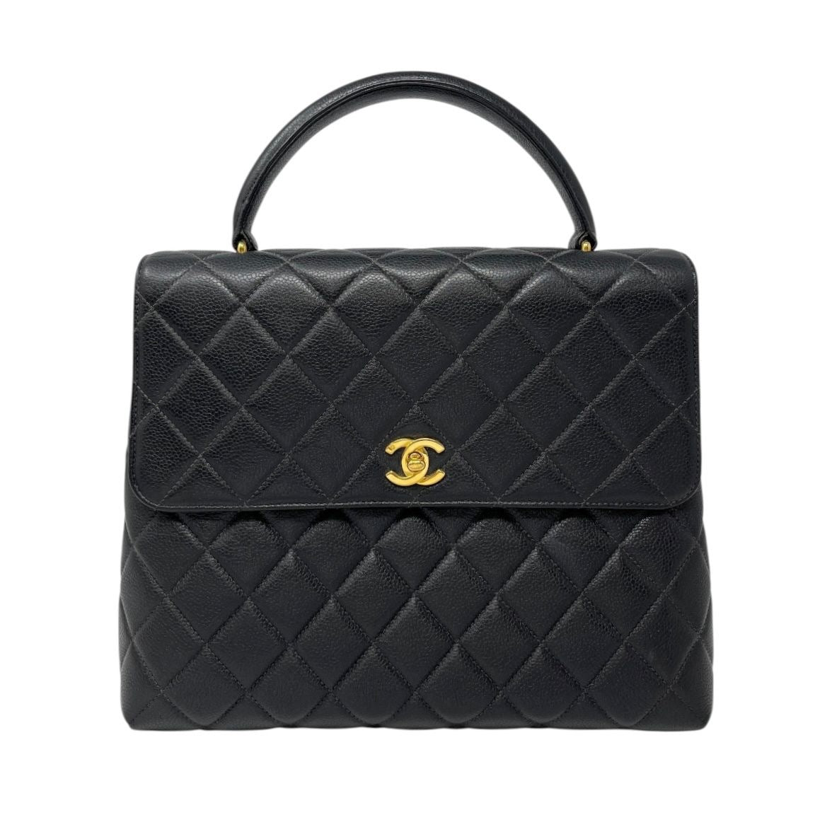 Chanel Black Caviar Top Handle Bag