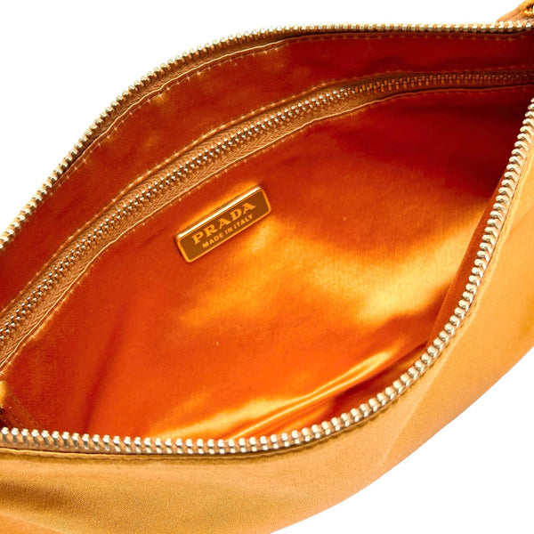Prada Orange Satin Shoulder Bag