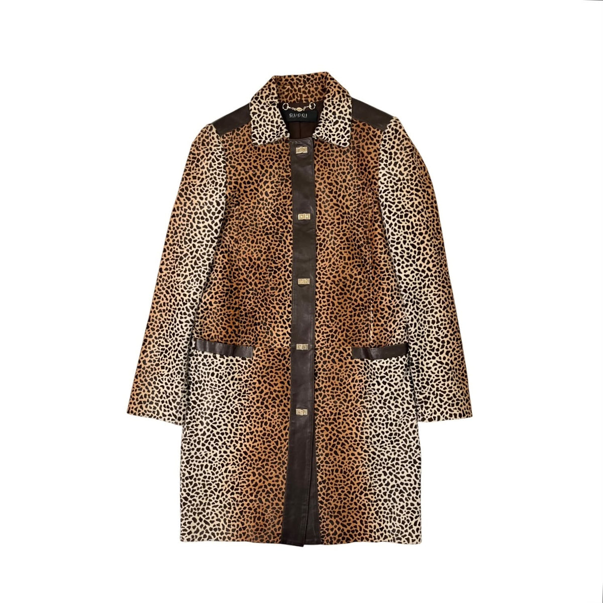 Gucci Cheetah Calfhair & Leather Jacket