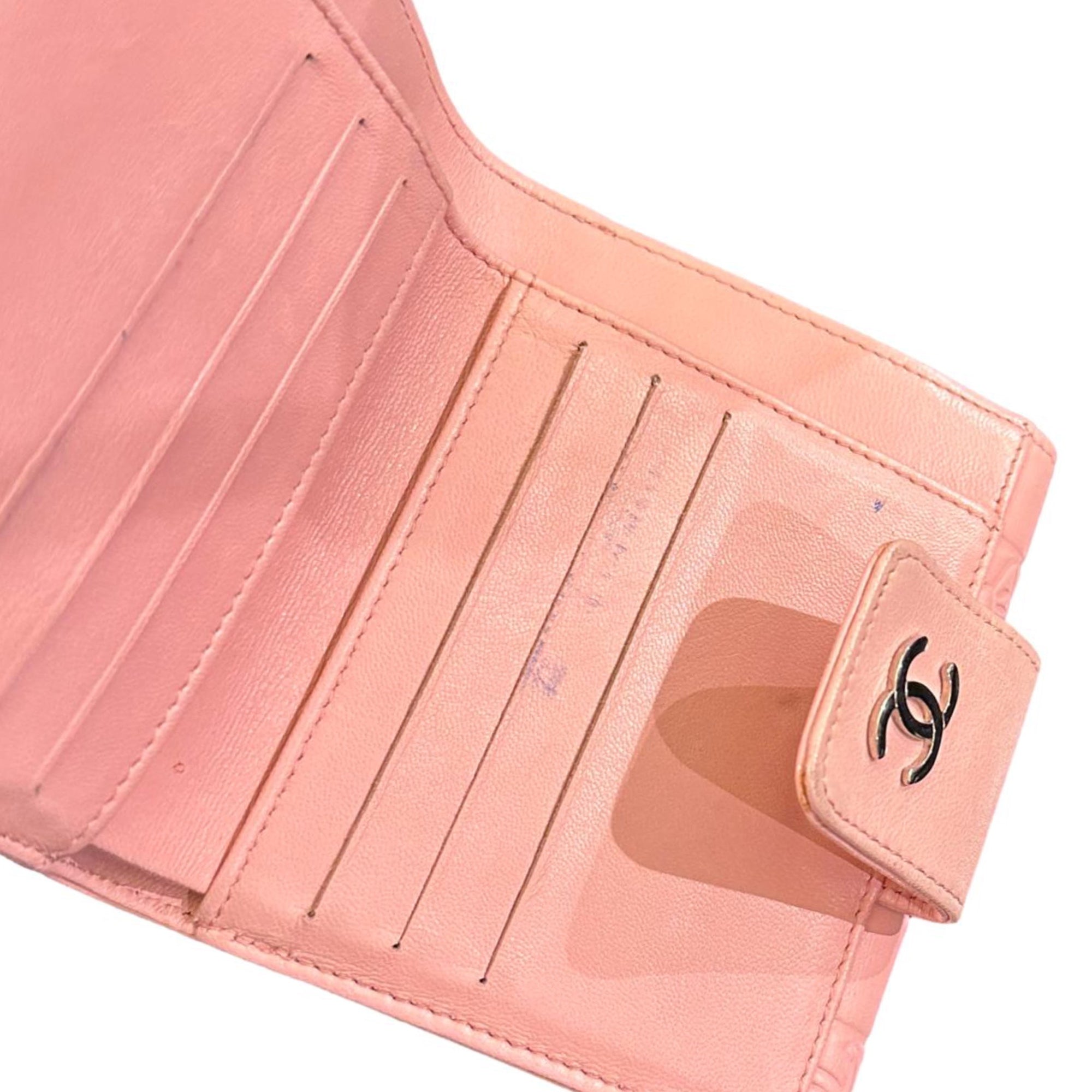 Chanel Baby Pink Icon Print Wallet