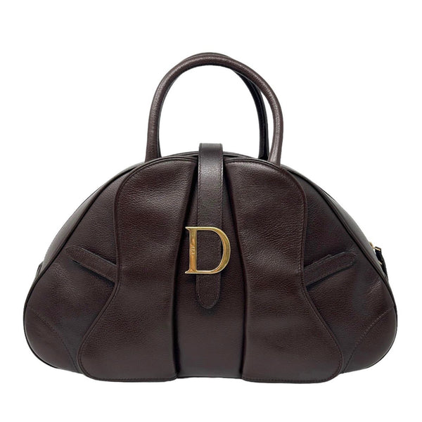 Dior Brown Logo Top Handle Bag