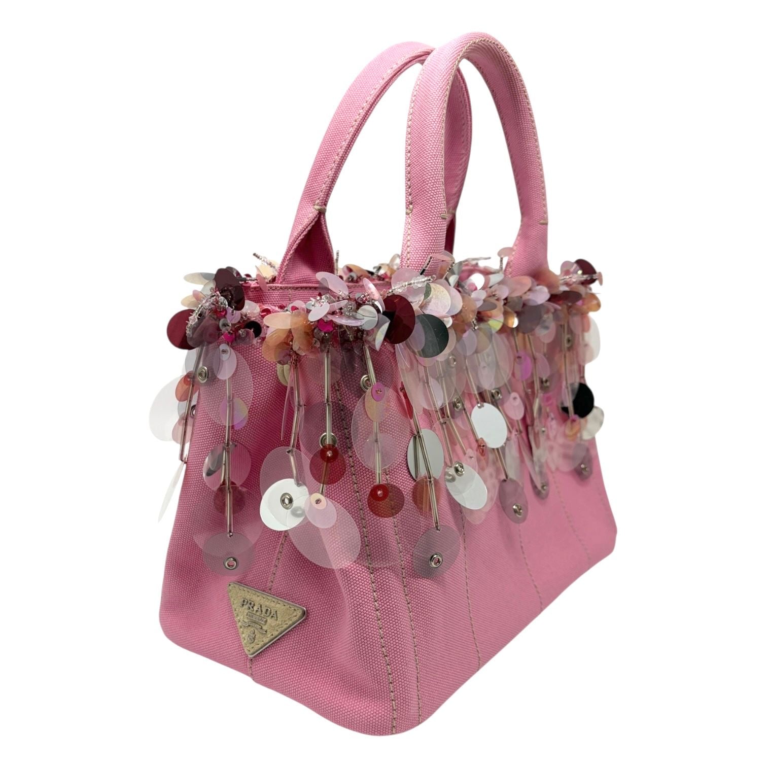 Prada Pink Sequin 2way Canapa Bag