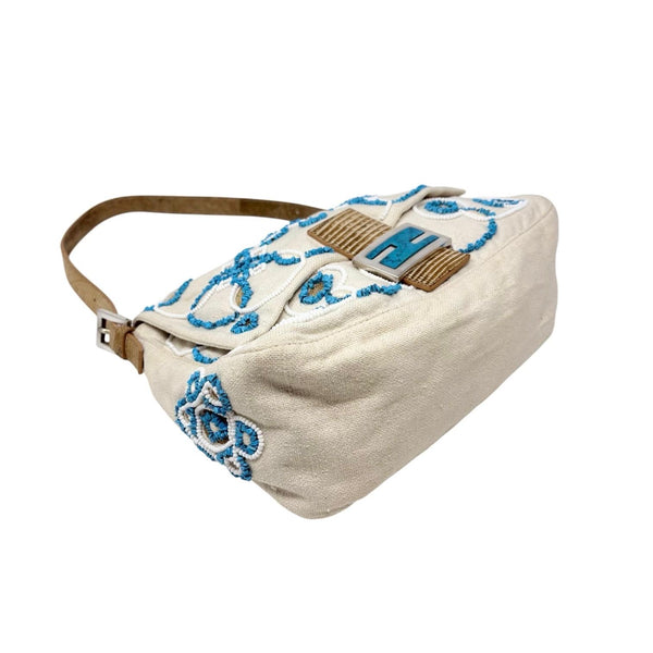 Fendi Turquoise Beaded Mamma Baguette