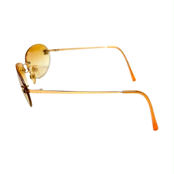 Chanel Orange Mini Rimless Sunglasses