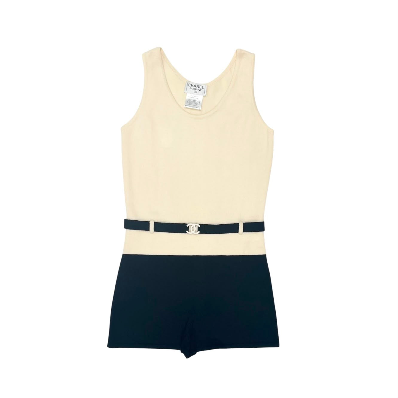 Chanel Logo Belted Romper