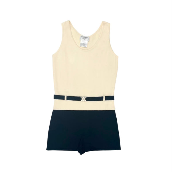 Chanel Logo Belted Romper