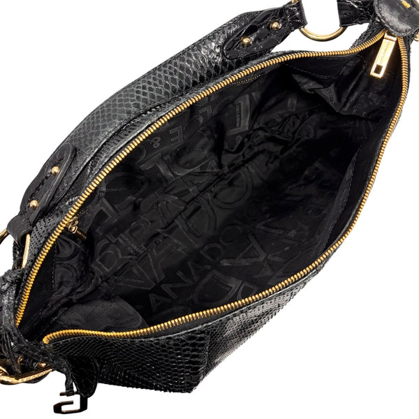 Dolce & Gabbana Black Embossed Shoulder Bag
