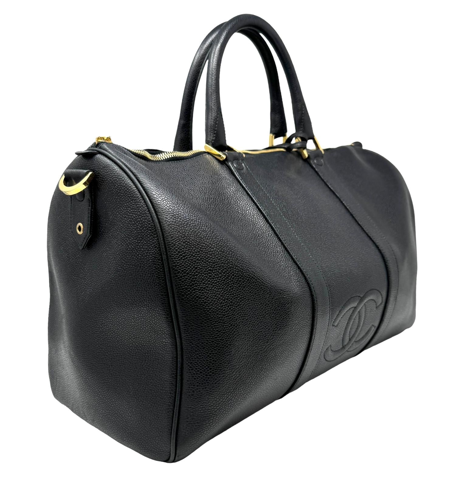Chanel Black Caviar Carry On Bag 2/2