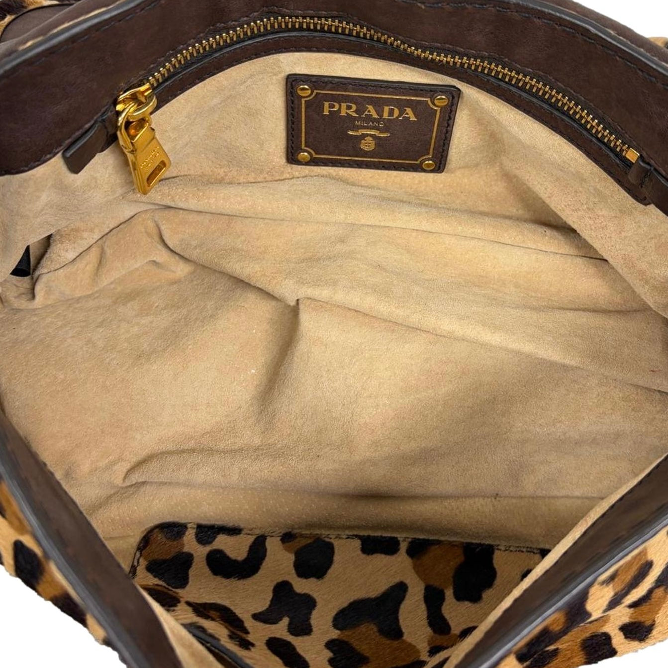 Prada Cheetah Calf-Hair Shoulder Bag