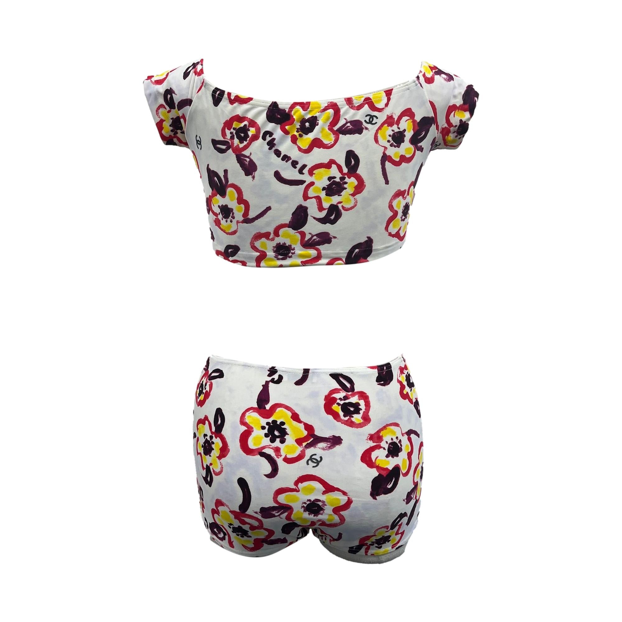 Chanel Floral Swim Set