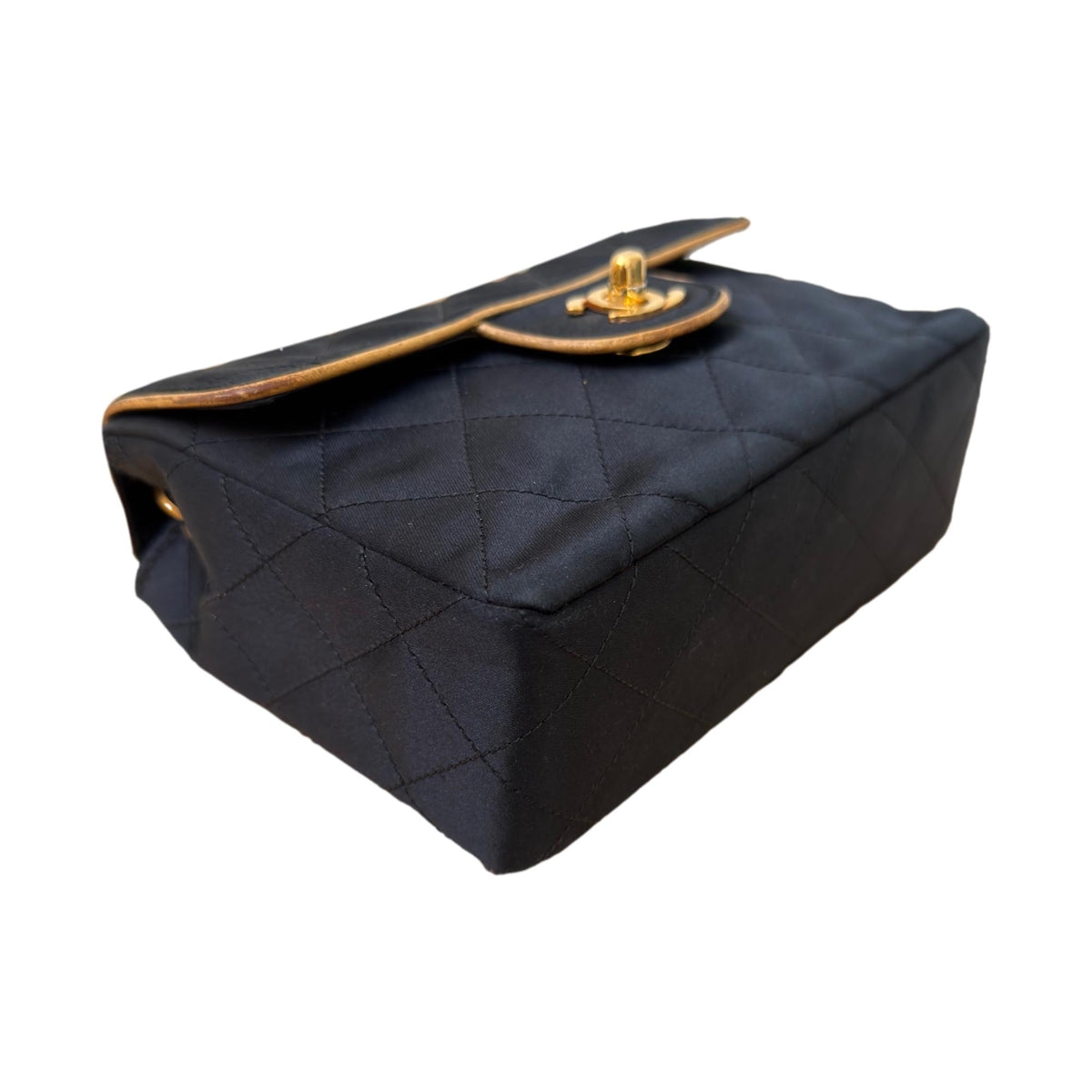 Chanel Black Satin Mini Flap Bag