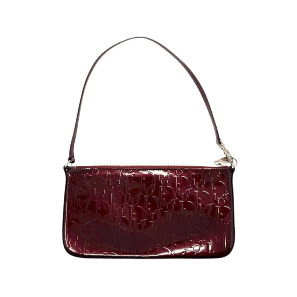 Dior Burgundy Patent Shoulder Bag