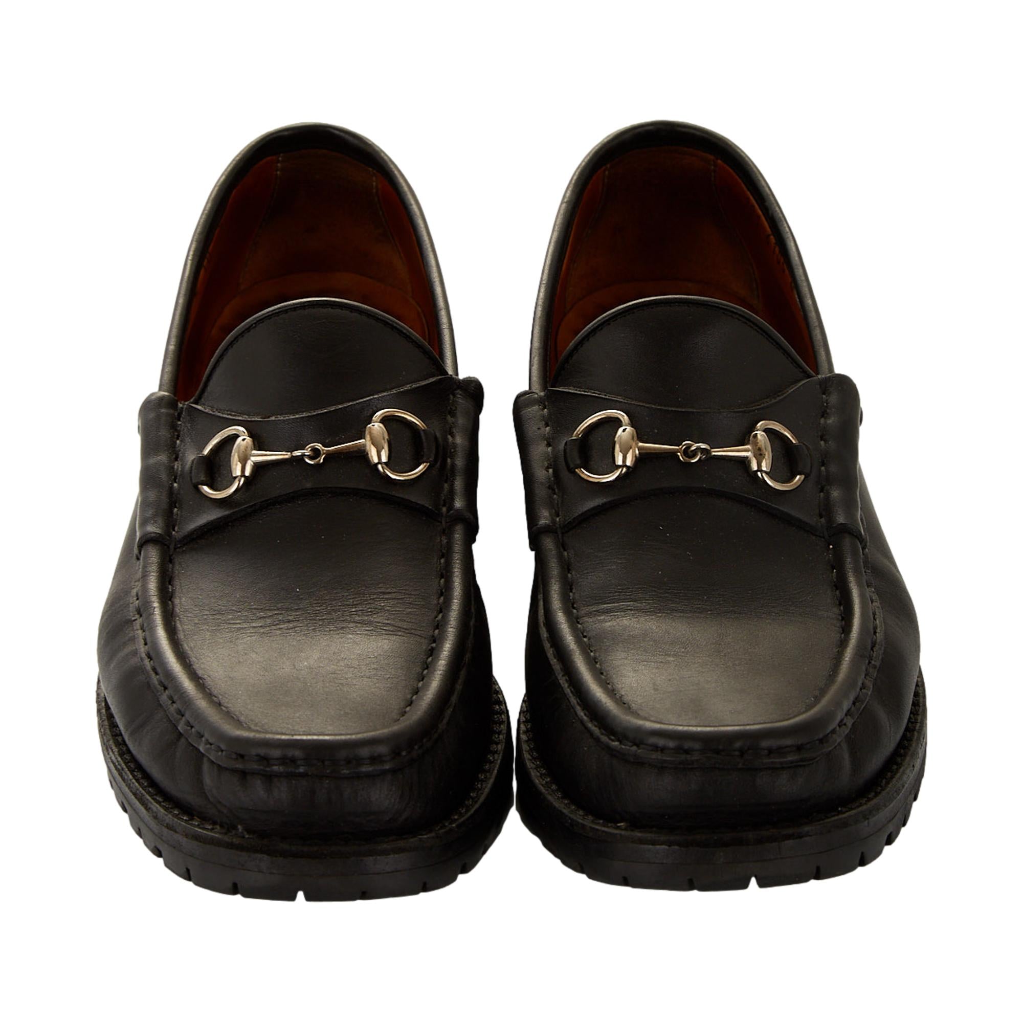 Gucci Black Horsebit Loafers