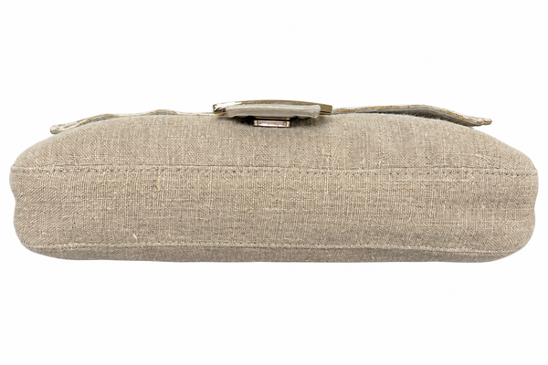 Fendi Tan Floral Baguette