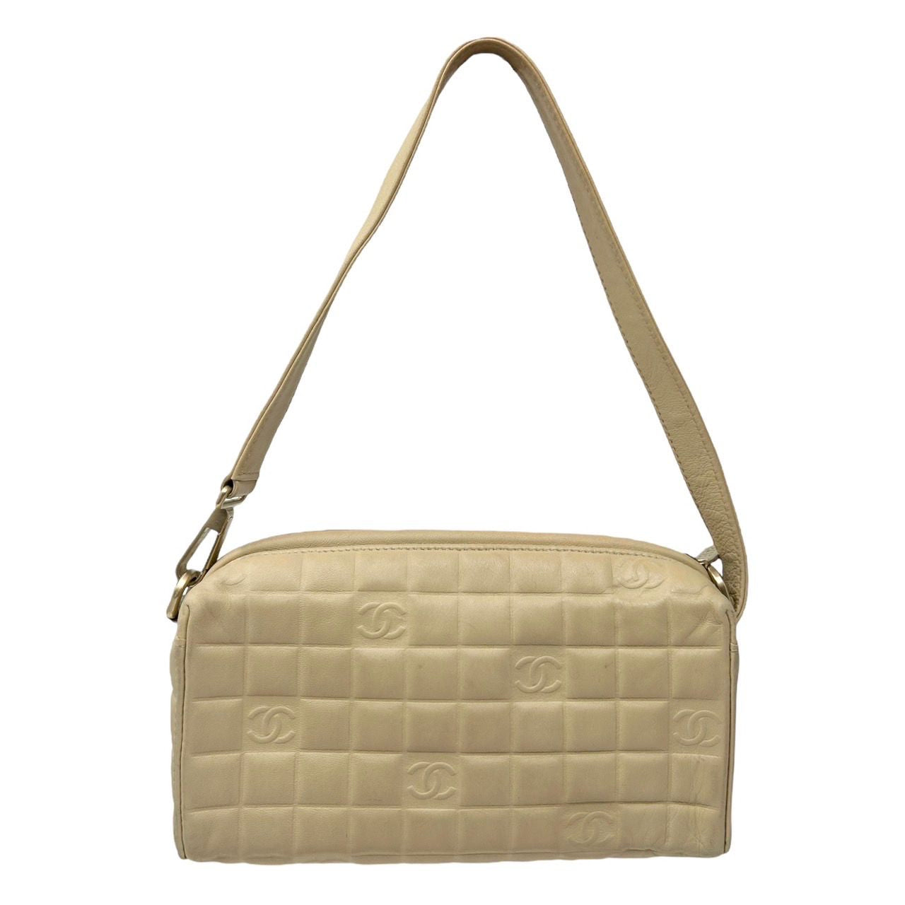 Chanel Beige Logo Shoulder Bag