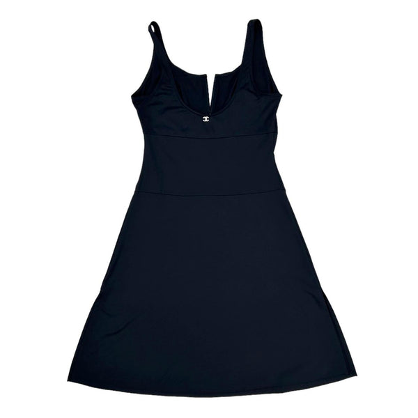 Chanel Black Stretch Logo Dress