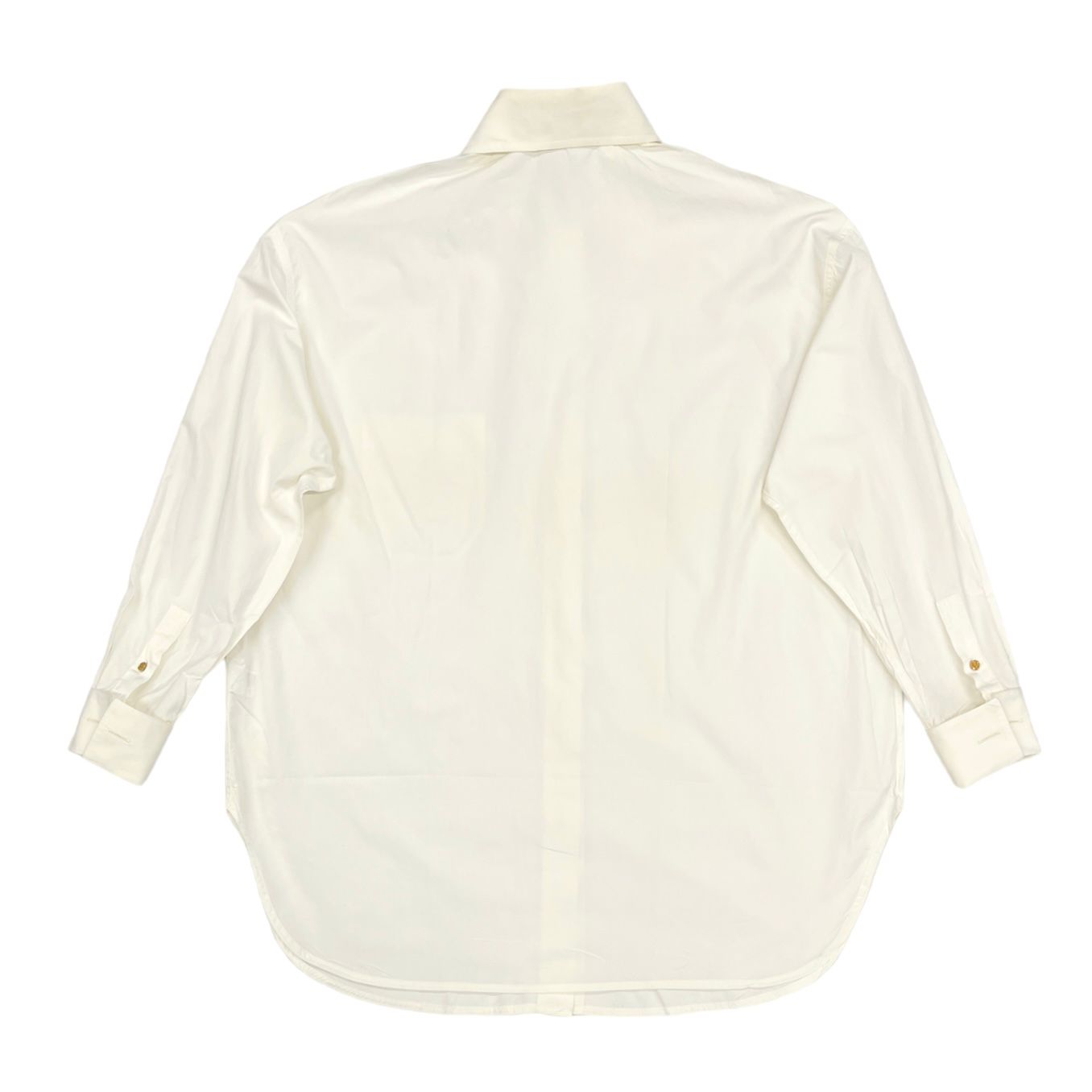 Chanel White Jumbo Logo Button Down