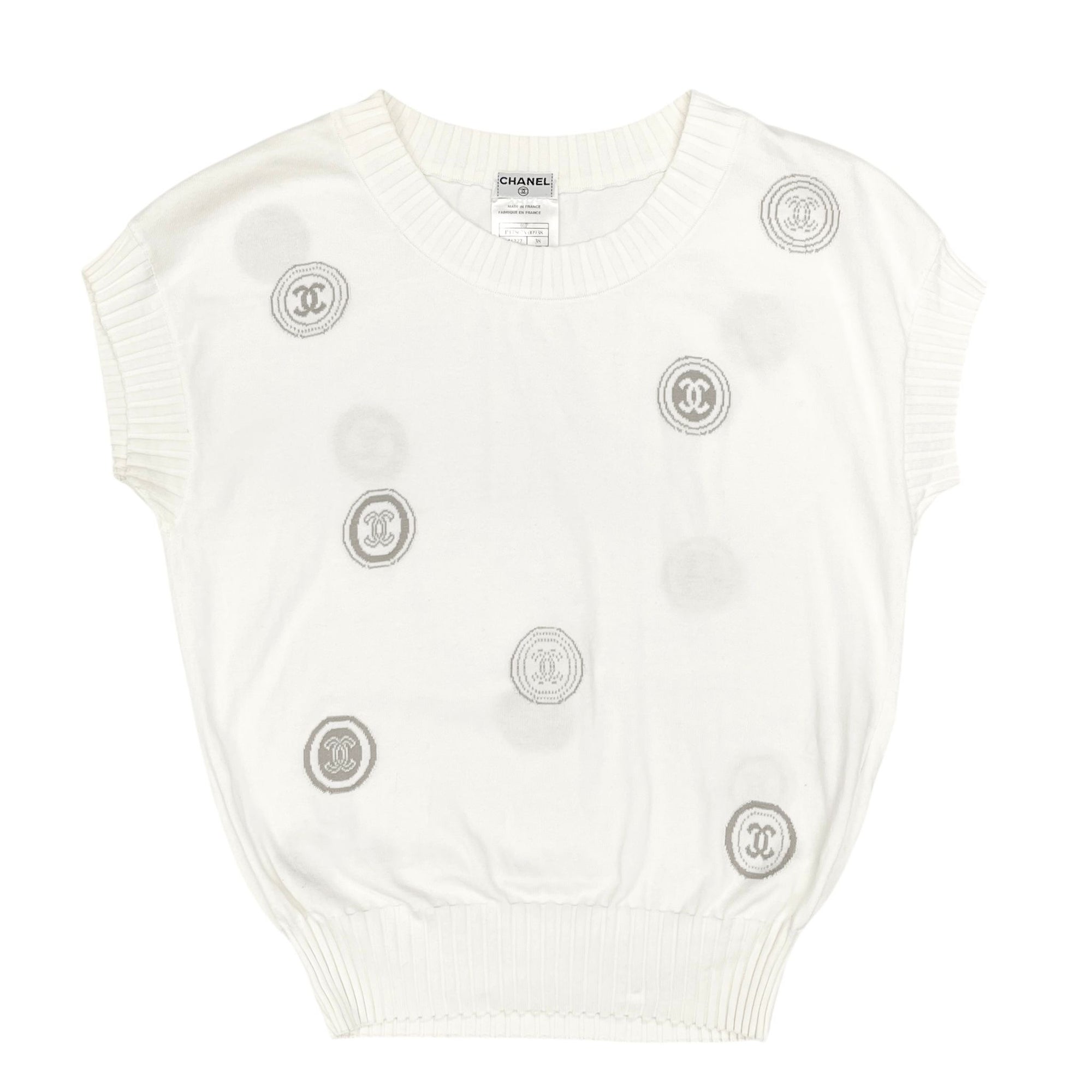 Chanel White Logo Vest