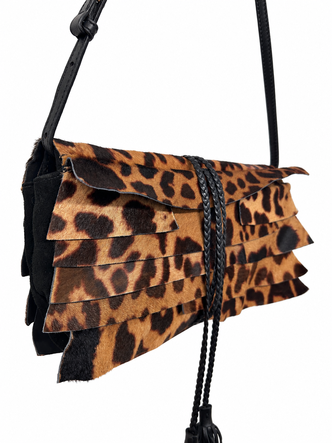 YSL Cheetah Pony Hair Shoulder Bag
