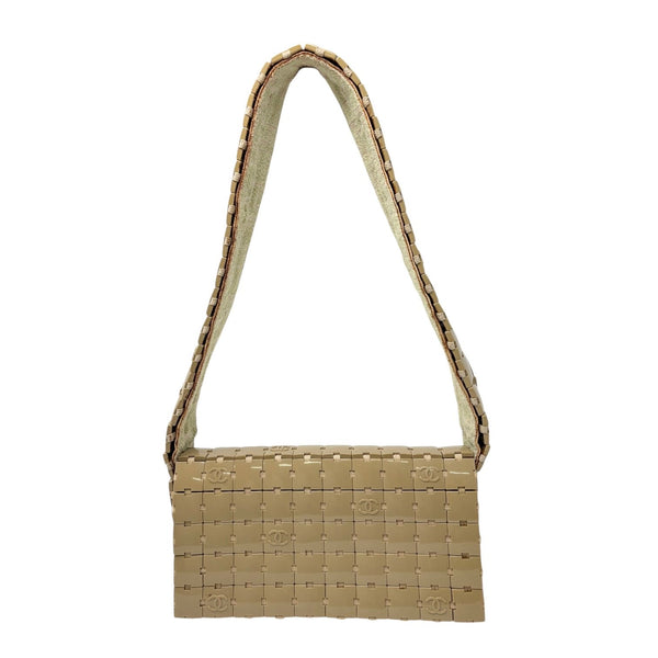 Chanel Beige Logo Puzzle Shoulder Bag