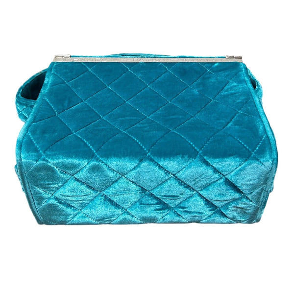 Chanel Teal Top Handle Bag
