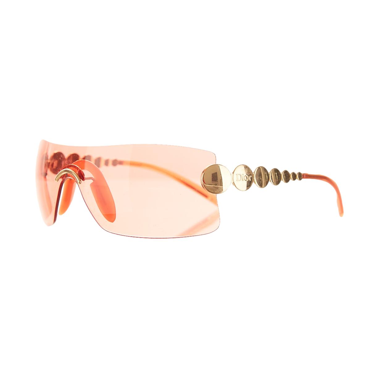 Dior Red Logo Shield Rimless Sunglasses