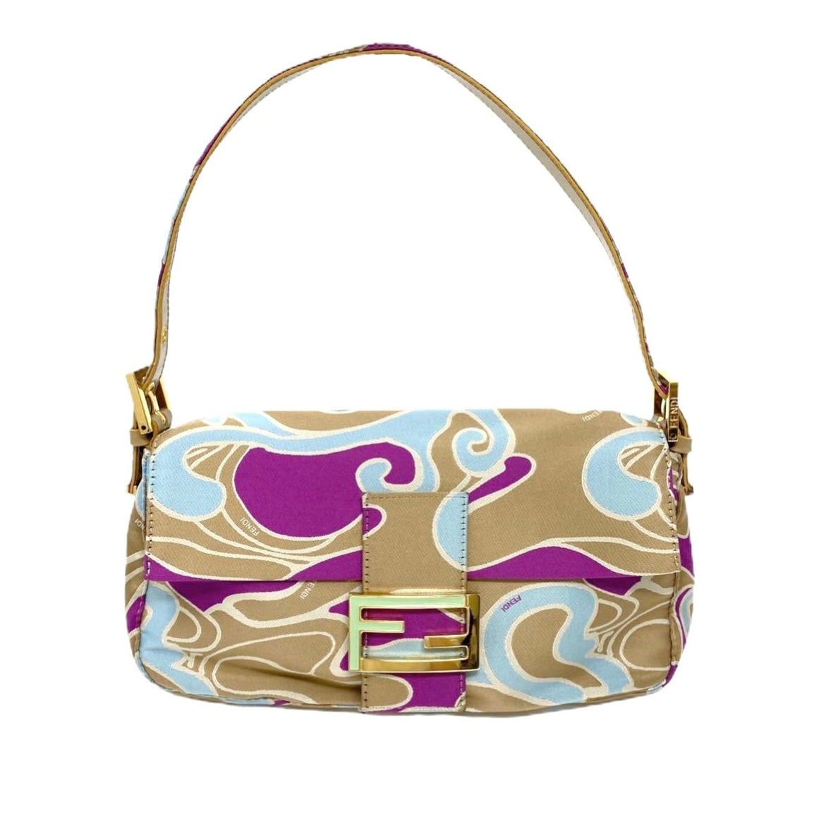 Fendi Wave Print Baguette