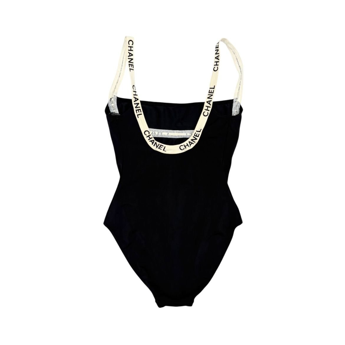 Chanel Black Logo Strap One Piece