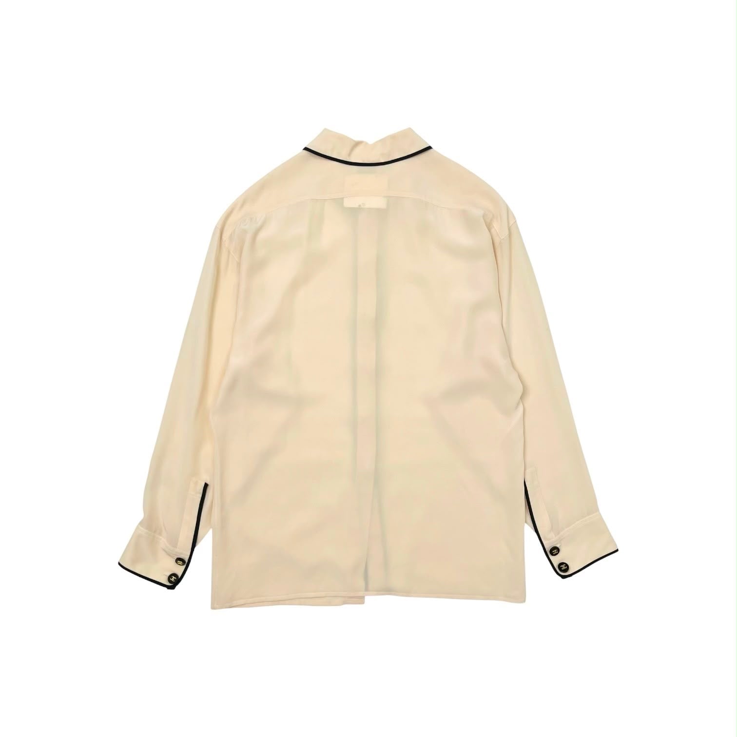 Chanel Ivory Logo Button Down