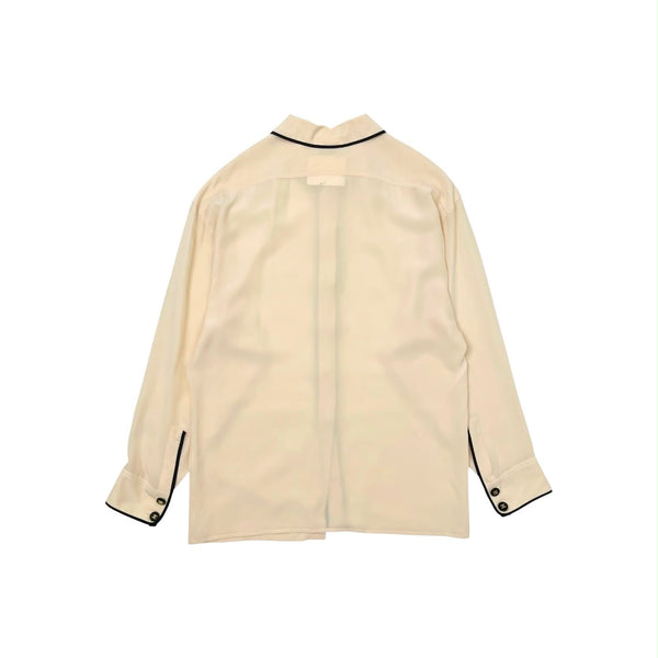 Chanel Ivory Logo Button Down