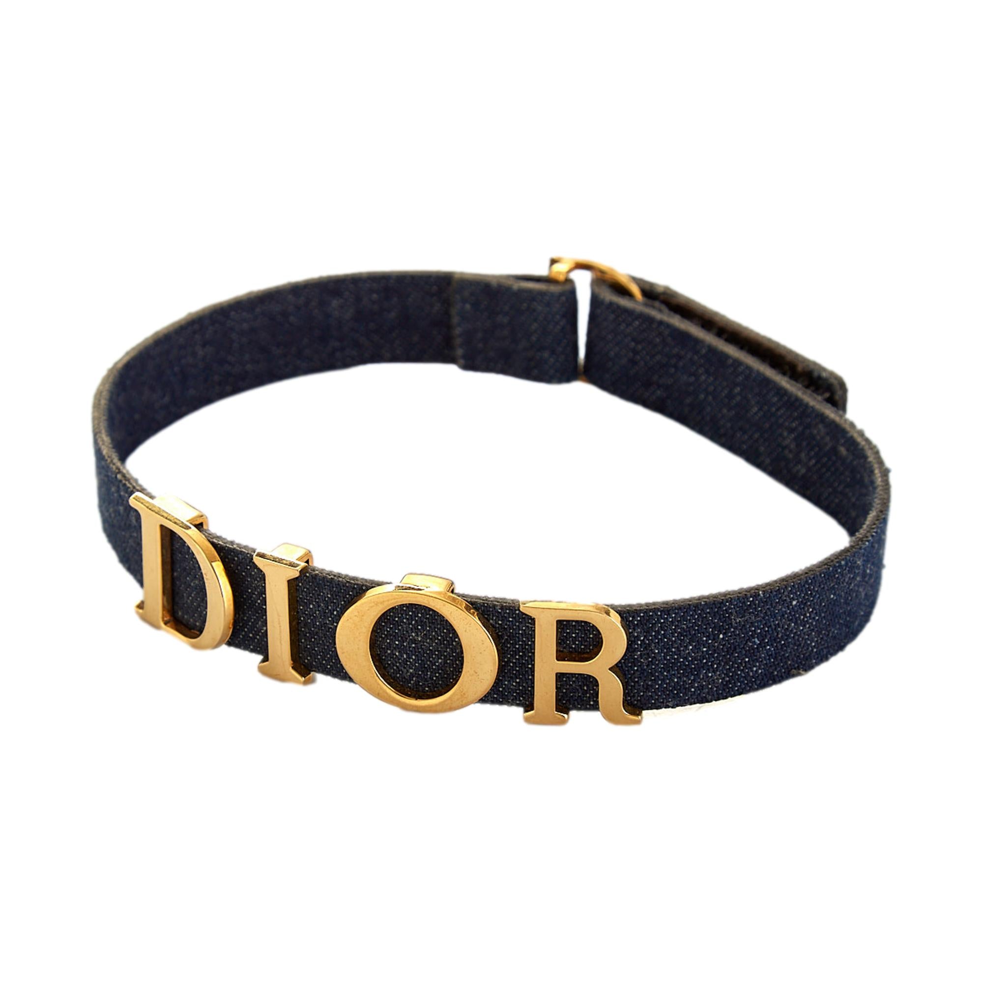 Dior Denim Logo Choker